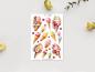 Preview: Aufkleber-Set mit verschiedenen Eiscreme-Motiven, darunter Eistüten mit Blumen und Früchten, gestaltet von DreamArt VM, präsentiert auf einem weißen Hintergrund mit gelben Rosen.